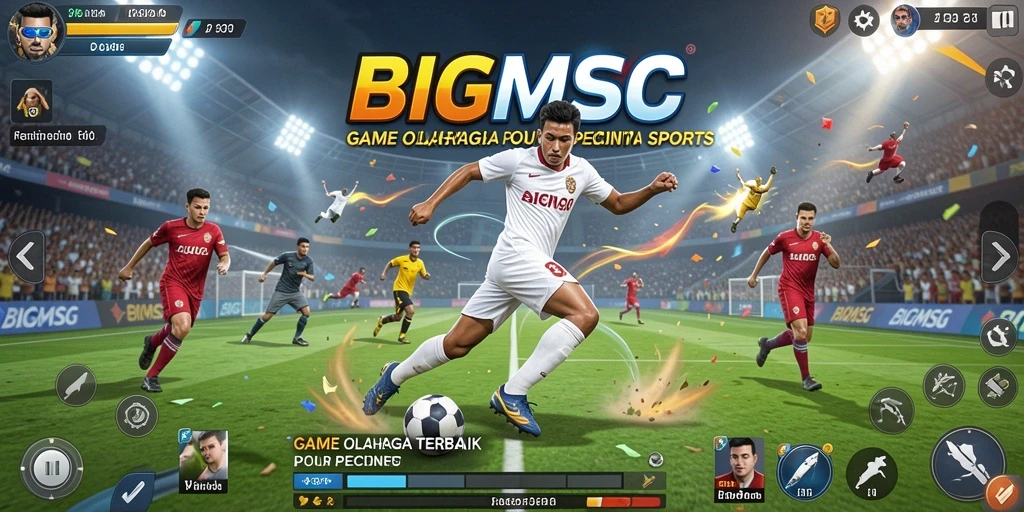 Tangkapan layar utama BIGMSG menampilkan aksi gameplay yang mendebarkan dalam olahraga.