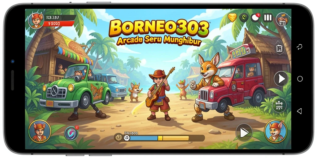 Tangkapan layar gameplay <strong>BORNEO303</strong> yang menampilkan aksi seru di dalam permainan Arcade.