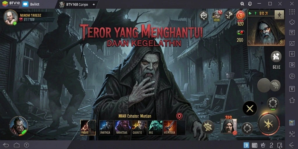 Tangkapan layar menampilkan ketegangan gameplay BTV168 dalam suasana horor.
