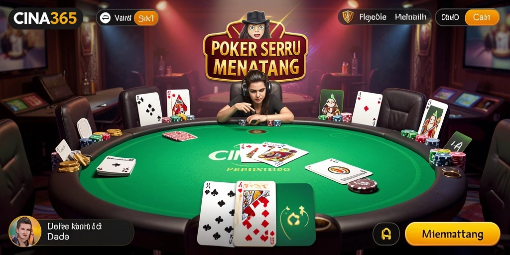 Tampilan permainan poker yang menarik di CINA365 dengan interaksi seru.