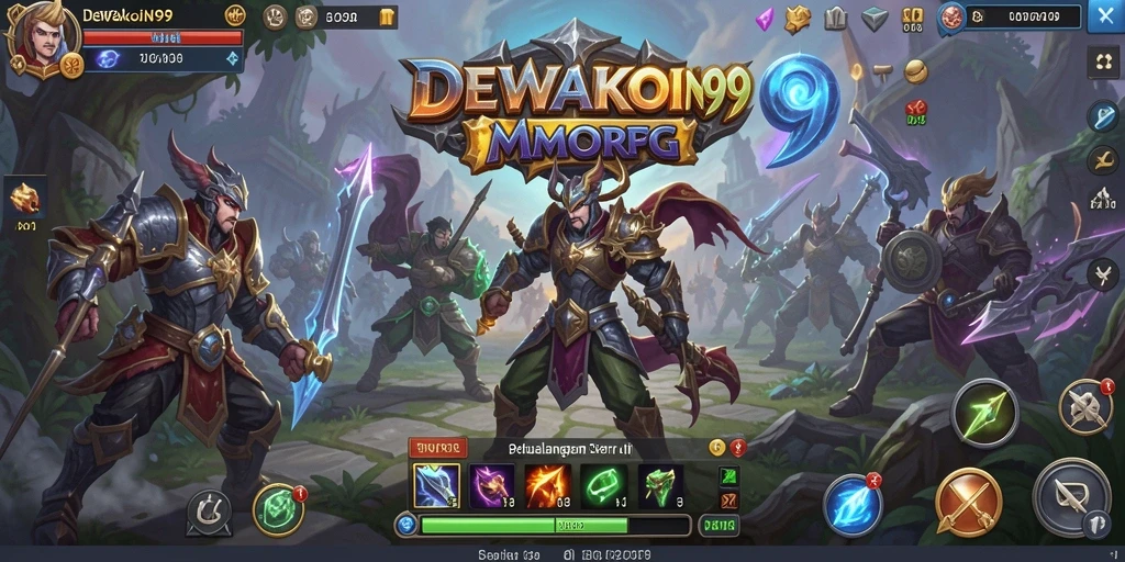 Screenshot gameplay DEWAKOIN99 menunjukkan petualangan seru dalam dunia MMORPG.