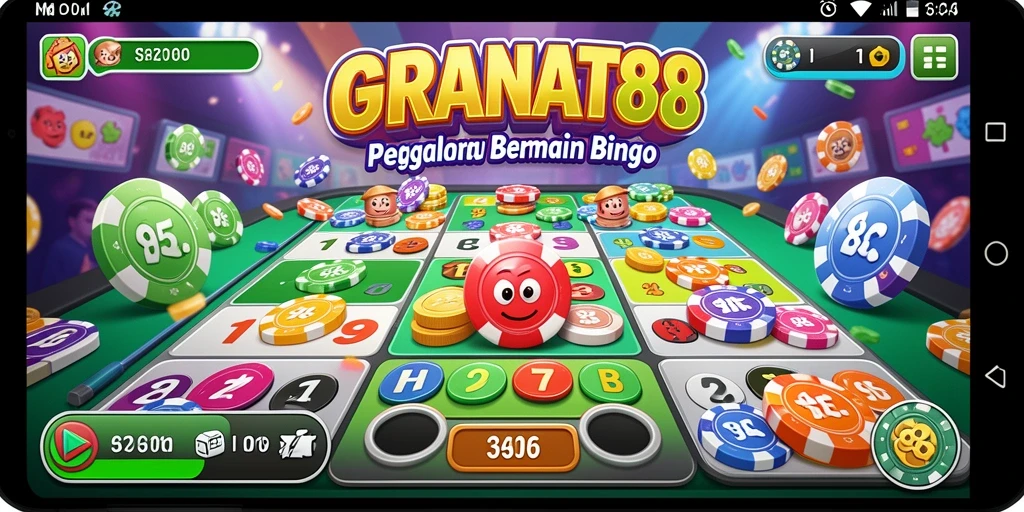 Tampilan gameplay seru di GRANAT88 dengan suasana bingo yang menyenangkan.