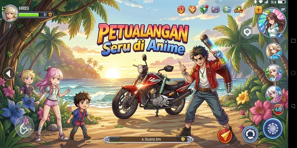 Tampilan gameplay HR89 dengan karakter Anime yang menakjubkan.