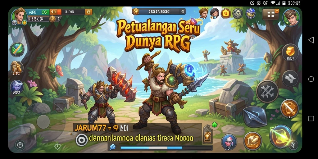 Tampilan gameplay menarik dan penuh aksi dalam JARUM77.