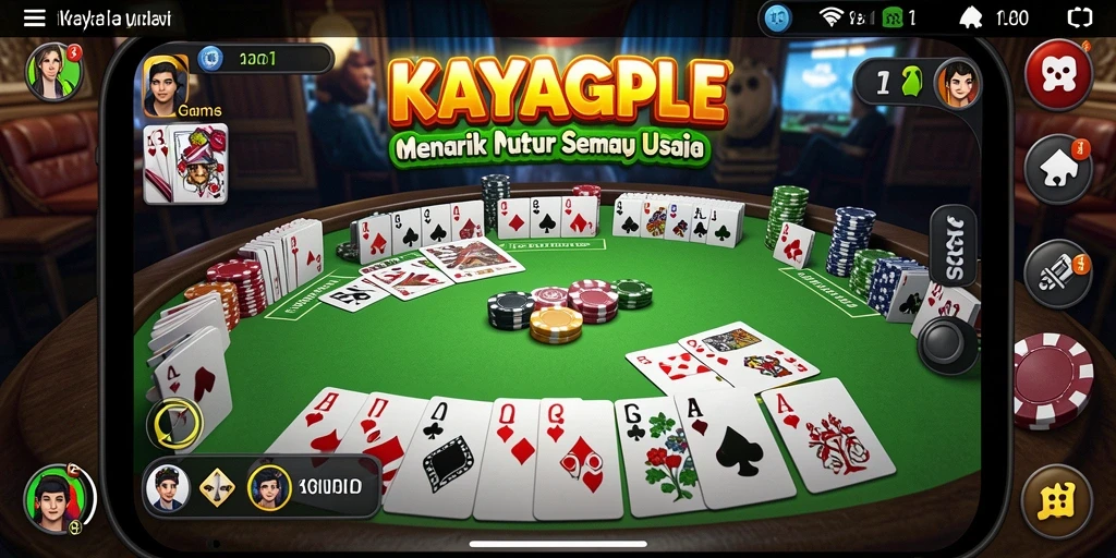 Tampilan gameplay seru dalam KAYA33 saat bermain Gaple.