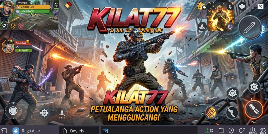 Tampilan gameplay seru dalam KILAT77, menampilkan aksi yang mendebarkan.