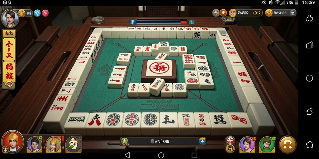 Tampilan gameplay menarik dari KNO89 dengan tema Mahjong.