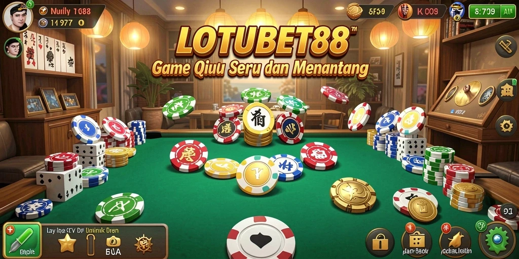 Tampilan gameplay QiuQiu yang menarik dan interaktif.