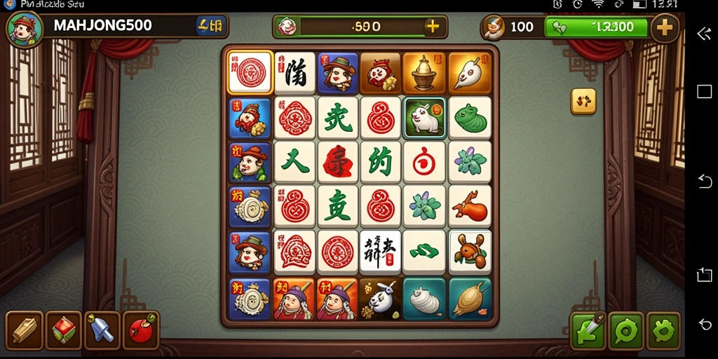 Tampilan menakjubkan dari gameplay seru MAHJONG500.