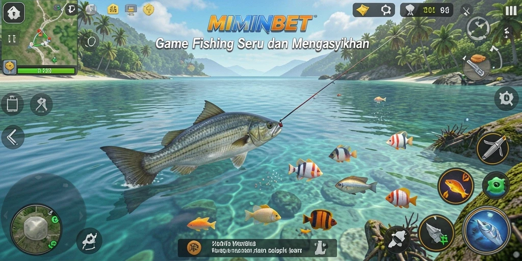 Tampilan menarik dari gameplay MIMINBET yang penuh aksi memancing.