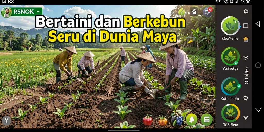 Gameplay seru bertani di RSNOK dengan grafik menarik.
