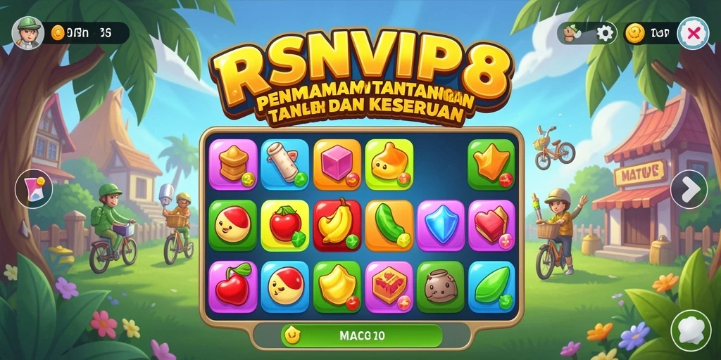 Tampilan menakjubkan dari gameplay Match-3 RSNVIP8.