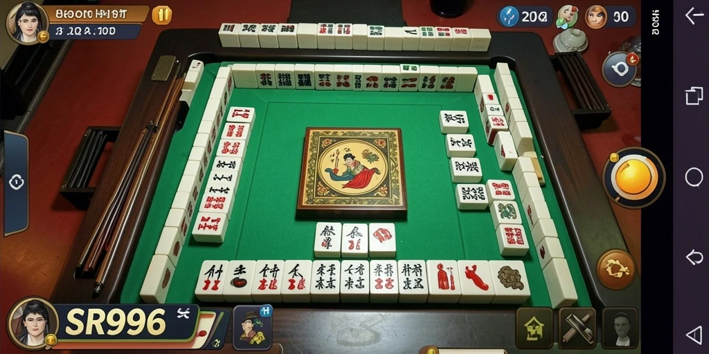 Tampilan gameplay seru dan menantang di SR996 dengan suasana Mahjong.